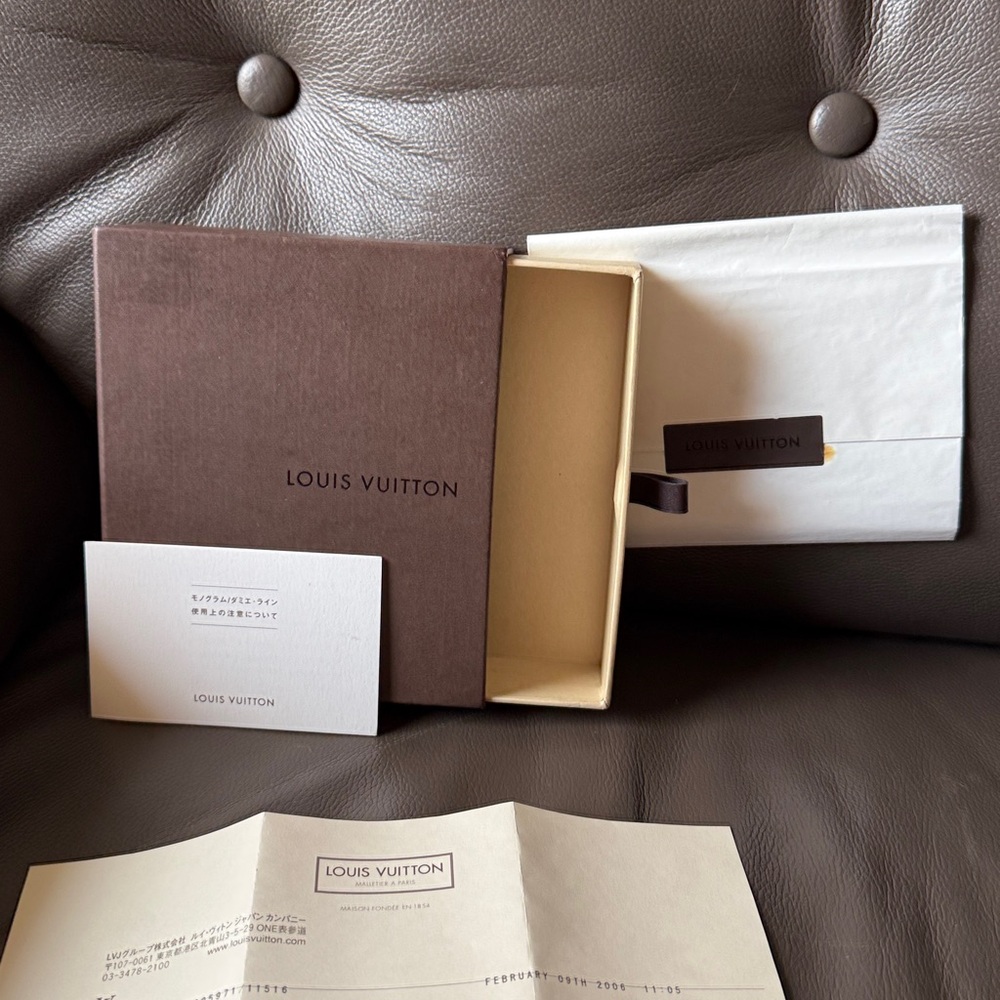 Vintage Louis Vuitton Brown Monogram French Wallet & Card Holder with Box - Picture 13 of 16